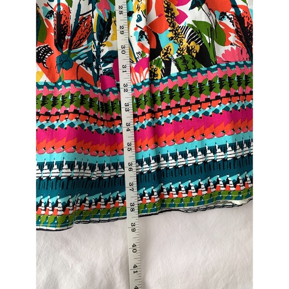 Maggy London Multicolor Floral Sleeveless A Line Fit Flare Dress Size 12 $175 - Picture 16 of 16